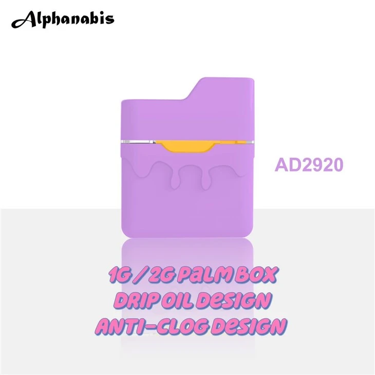 1ml 2ml Drip Oil Box Vape Popular Design For CBD THC Live Resin Rosin
