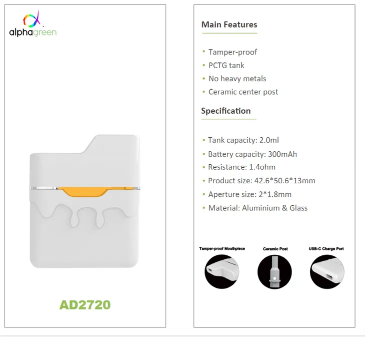2ML Child-proof Unique Drip Design Disposable