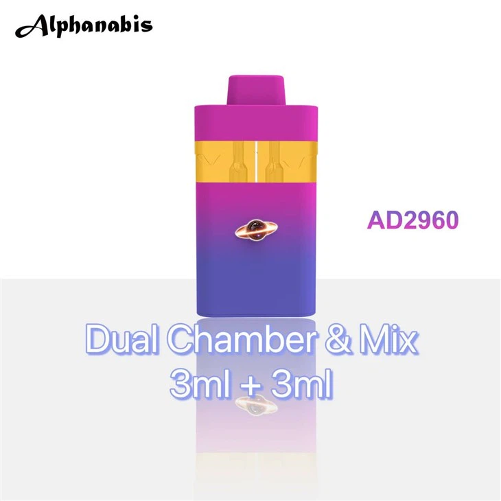 AD2960 3ML+3ML Disposable Vape Box Dual Oil Tank &preheat