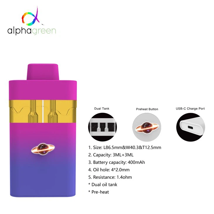 Dual Flavors 3+3ml Or 2+2ml Disposable Vape Pen Vape Pod AD2960D ｜ AD2940D