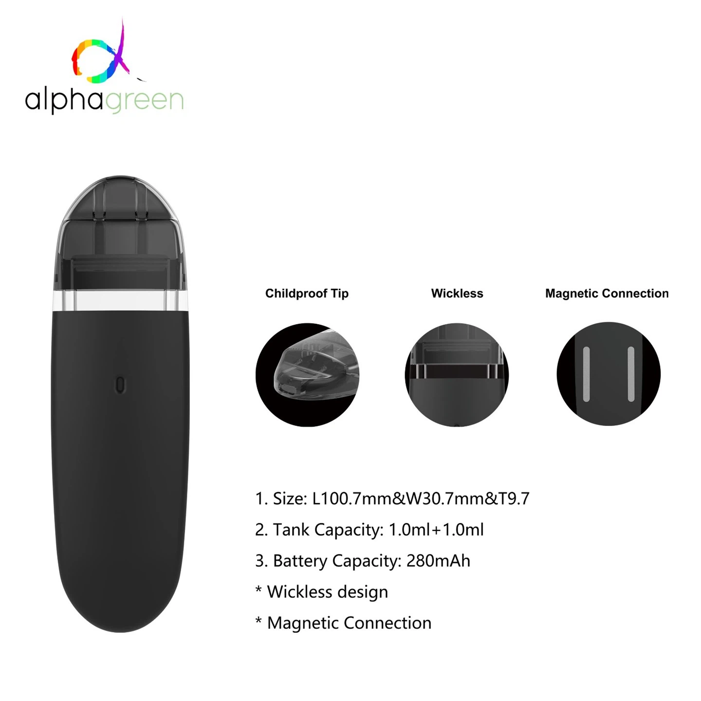 Magnetic Dual Disposables-cotton Free-dual Chambers-1ml-2ml