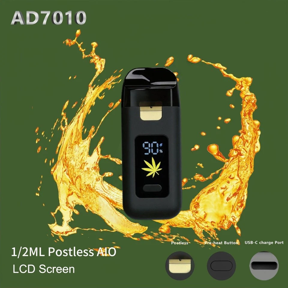 Pocket-Friendly Dual Coil AIO Vape 1ML/2ML Variable Voltage Pod Device high quality