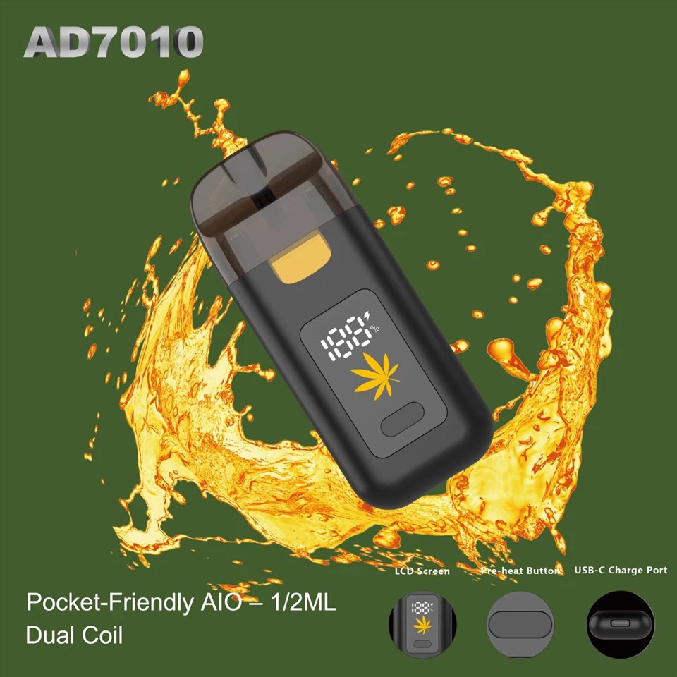 Pocket-Friendly Dual Coil AIO Vape 1ML/2ML Variable Voltage Pod Device best
